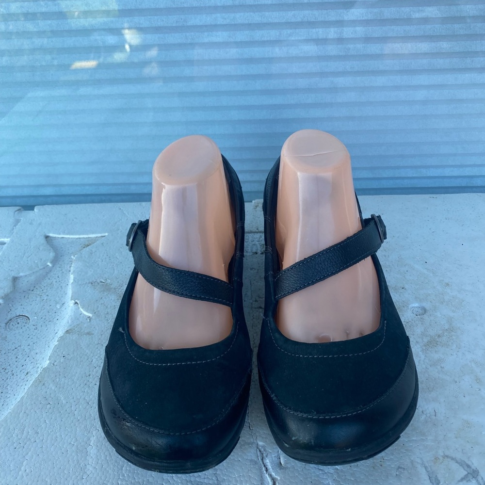 MERRELL Women’s Black Leather mary jane Sandals Size 9.5 - Picture 4 of 16